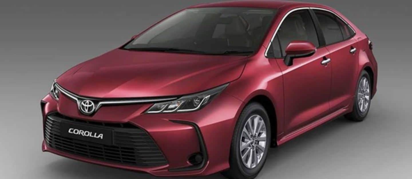 Toyota Corolla 2020 parked against a plain backdrop