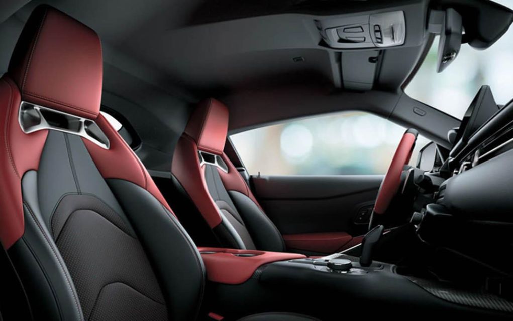 The interior design of Toyota Supra 2020